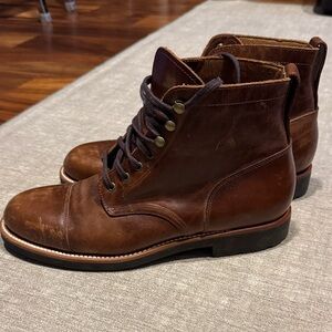 Men's Kenton leather cap-toe boots